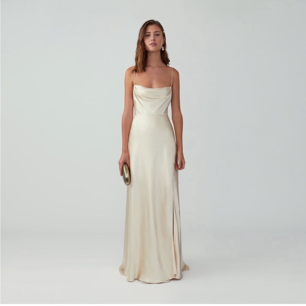 Fame and Partners Strappy Draped Gown